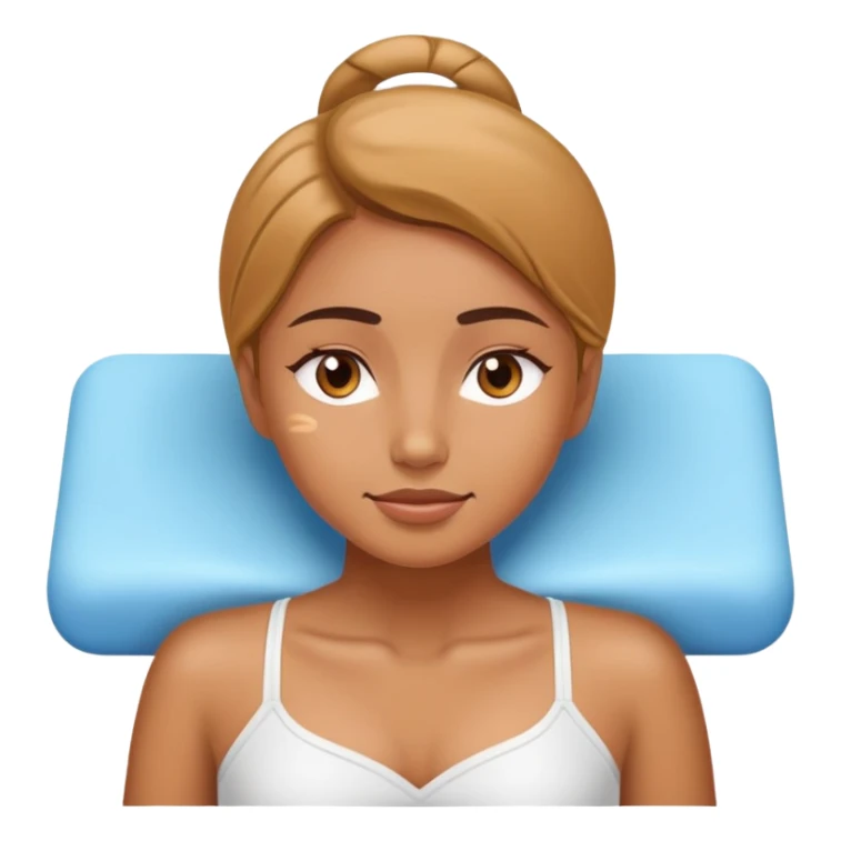 A girl that getting an massage sticker