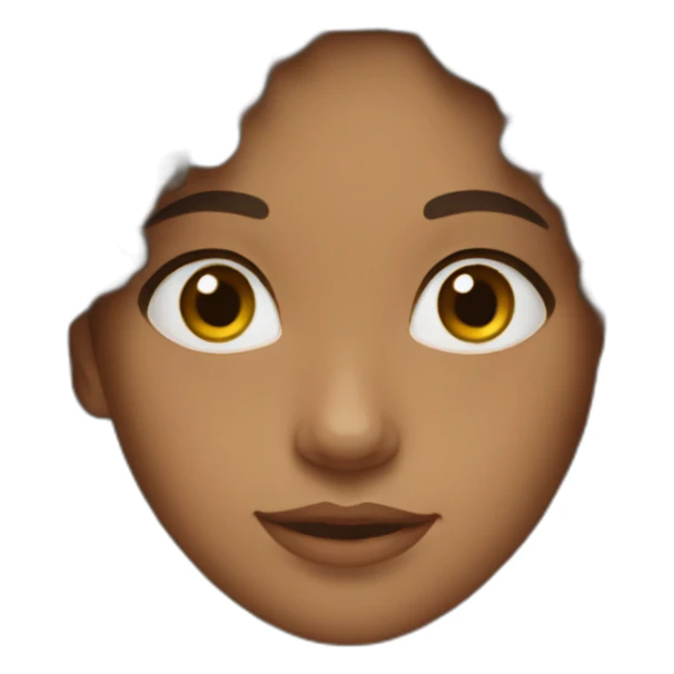curly brunette with brown eyes sticker
