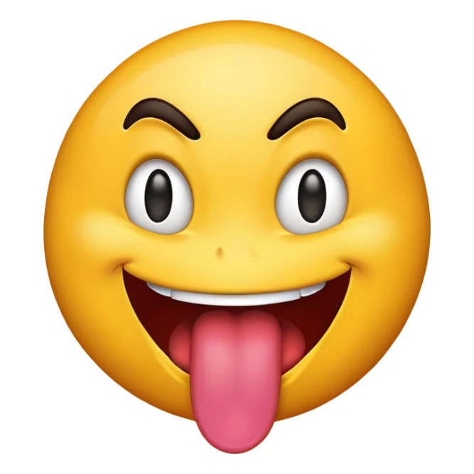 Mad emoji with tongue out  sticker