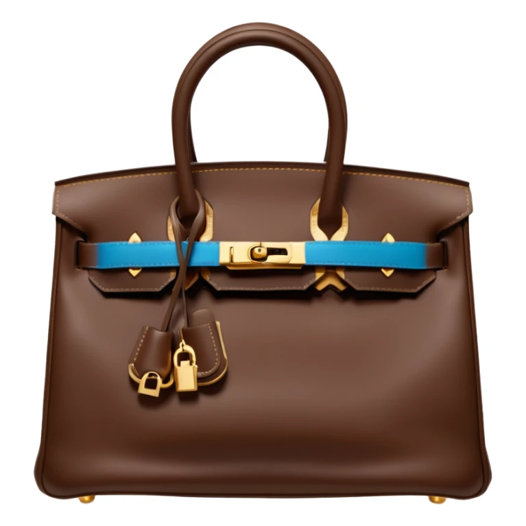 hermes birkin deep chocolate brown color bag gold hardware sticker
