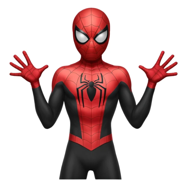 Spiderman simbionte con el texto ha ha sticker