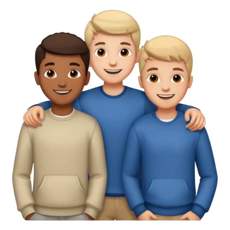 three boys teenagers friends sticker