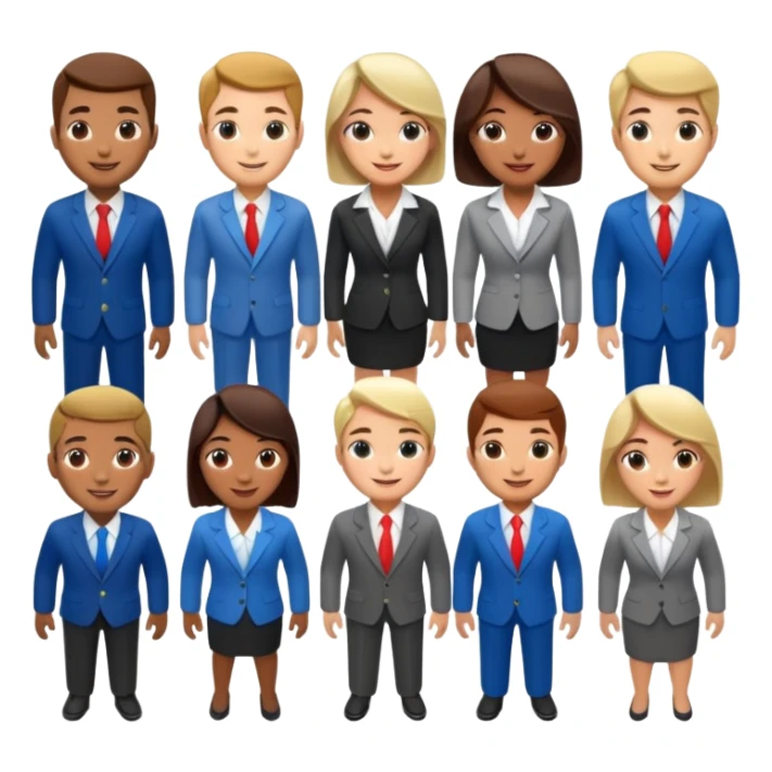 isometric people dressed as realtors sticker