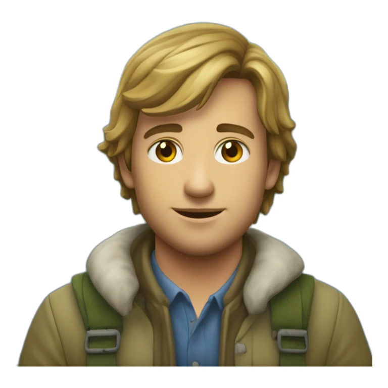 Jeune pêcheur avec vivaneau au bout de la ligne sticker