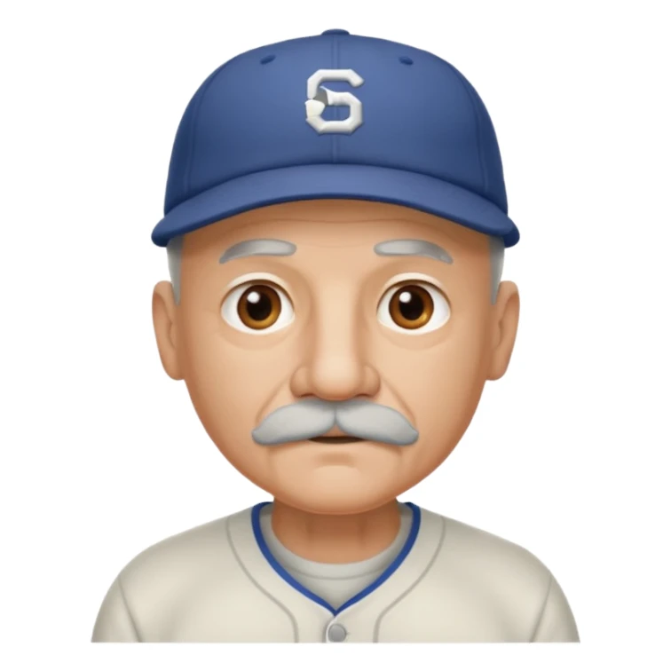 viejo pelon bigote gorra beisbol N sticker