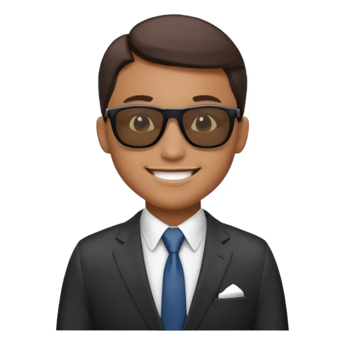 Office worker in a suit and wearing sunglasses sticker