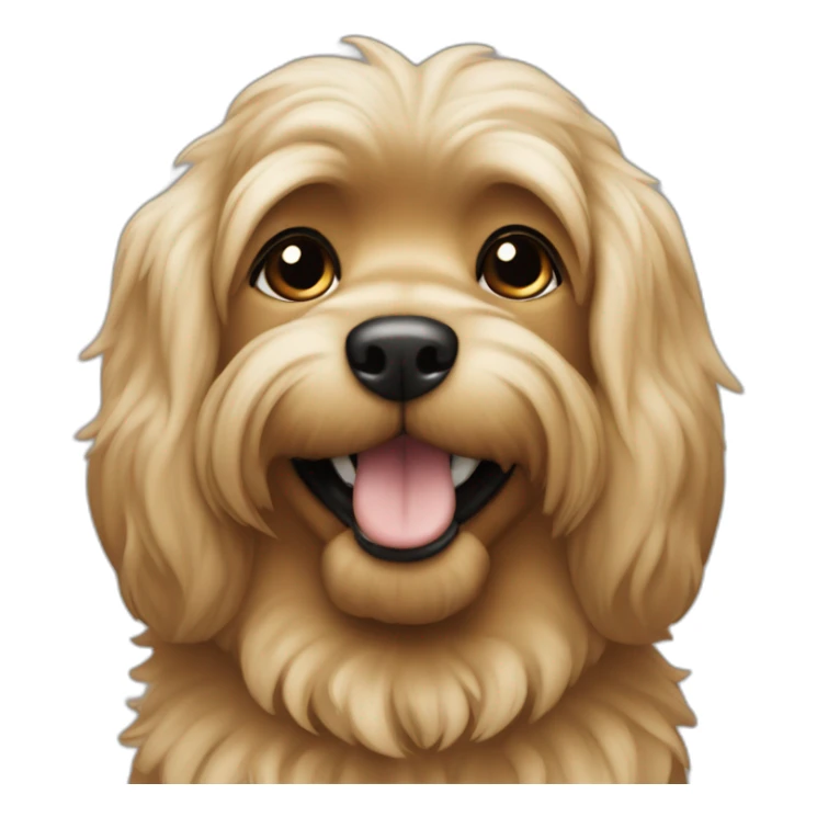 dog-yorkshire-large-older-closeup-smile-tan-black sticker