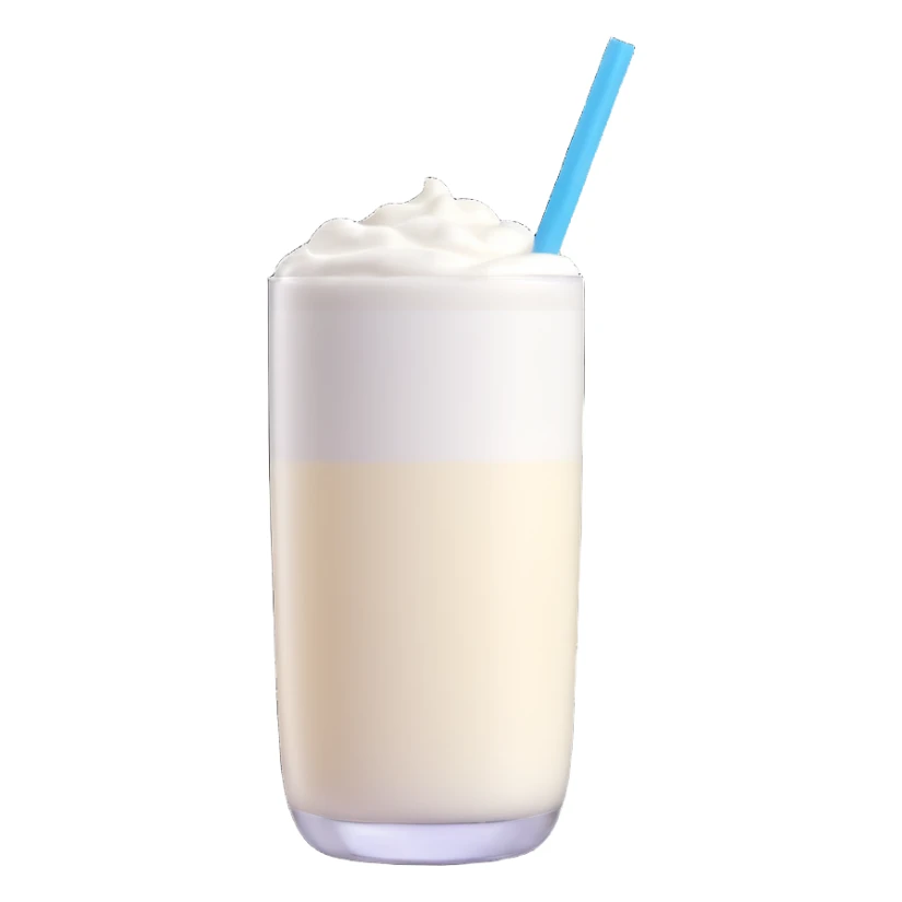 A cold Turkish yogurt drink served in a glass, white and frothy, sometimes with bubbles on top sticker