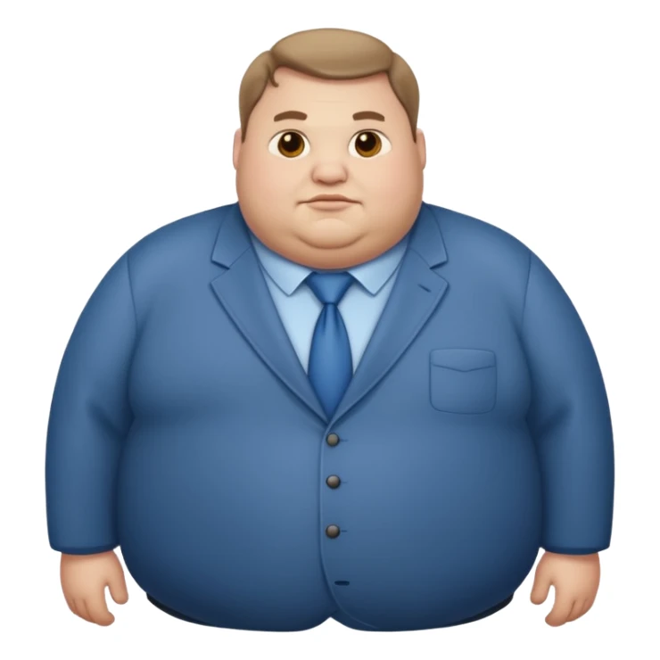 Fat Man with his Office worker clothes sticker