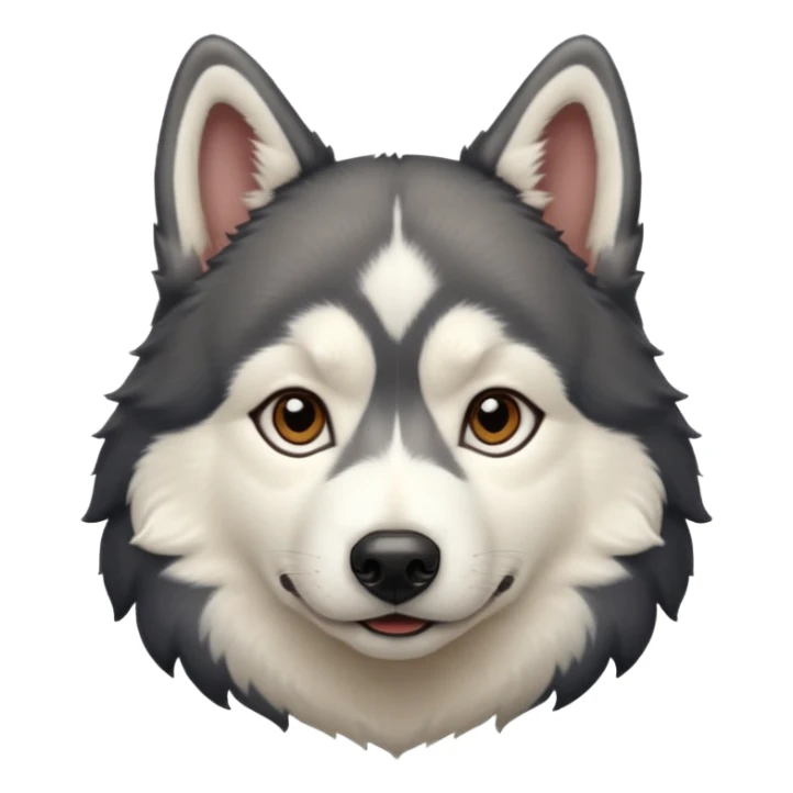 black and white husky sticker