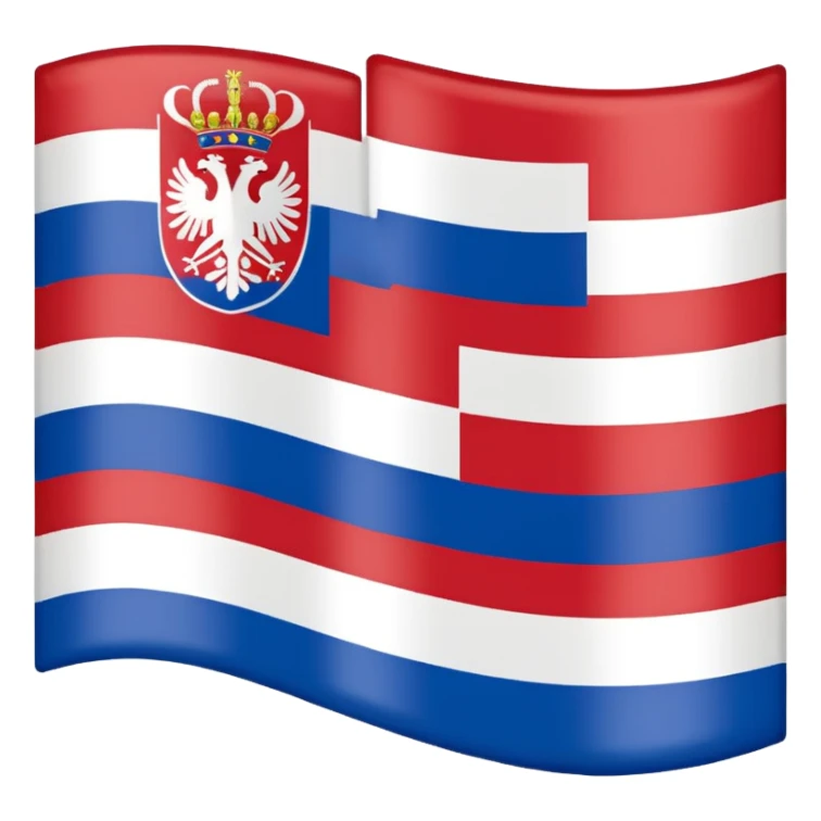 make me a emoji with serbian empire a  flag sticker