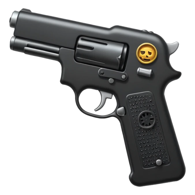 Emoji with gun sticker