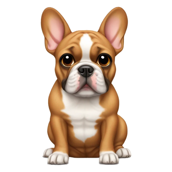 Red fawn French bulldog  sticker