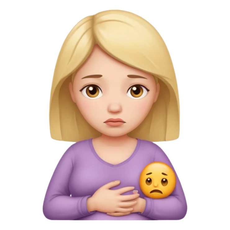 Sad pregnant woman sticker