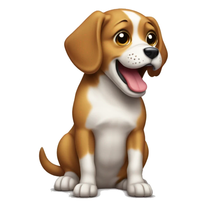 DOG MEWING MOUTH CLOSED POSING FACE CHEEKS SUCKED IN sticker