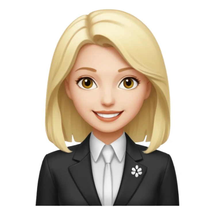 yelena belova in white widow suit with blonde hair sticker