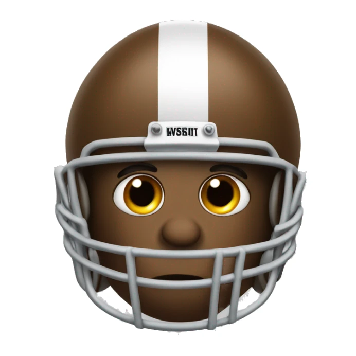 Poo with football helmet sticker