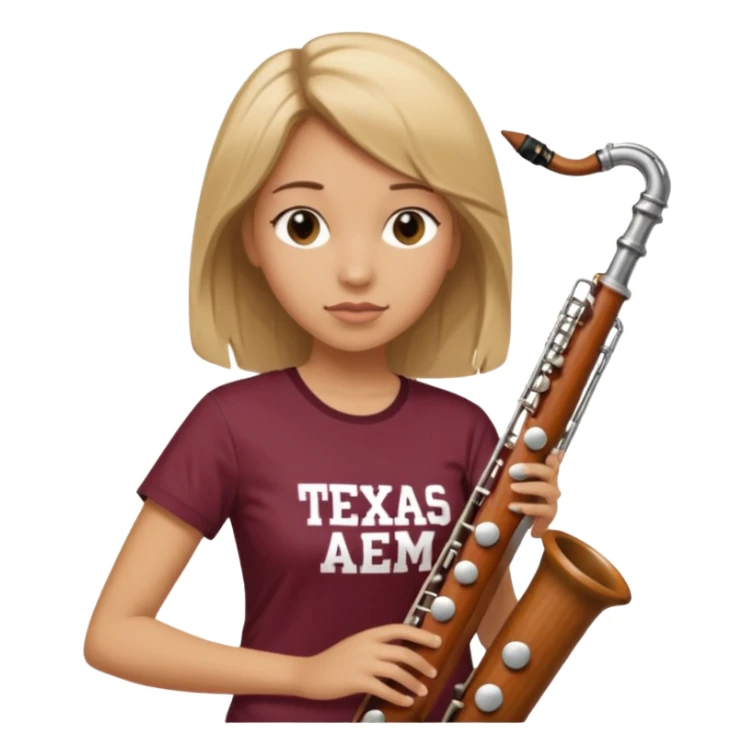 dirty blonde bassoon player texas a&m sticker