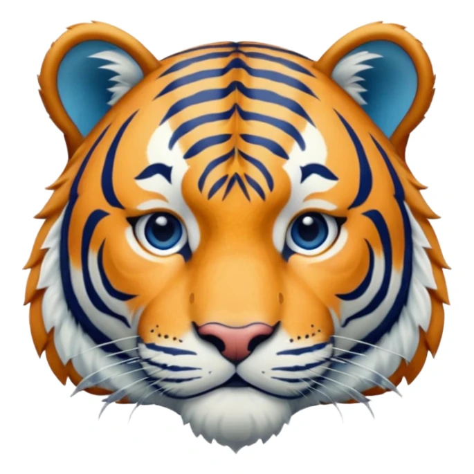 tiger blue color sticker