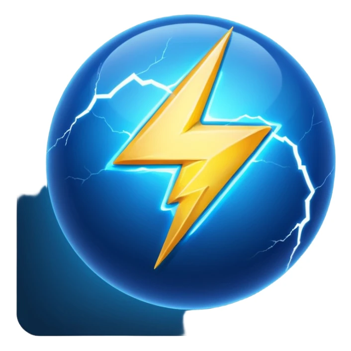 Lightning Ball  in a blue color with no symbol on it just pure energy   sticker
