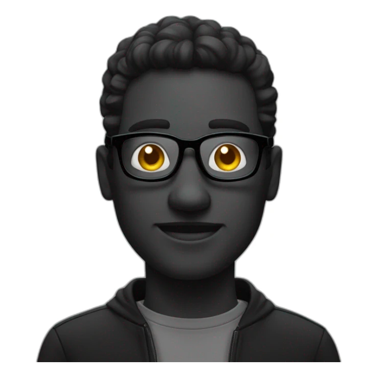 homme noir charismatique avec des lunette sticker