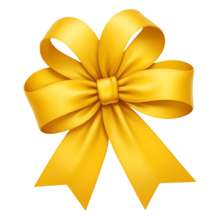 Apple-style emoji, minimal shading, simple gradients.
Keep the original emoji style and shape exactly the same.
Change the ribbon color to a vivid yellow.
Flat emoji style, clean vector look, no extra elements, no text, transparent background. sticker