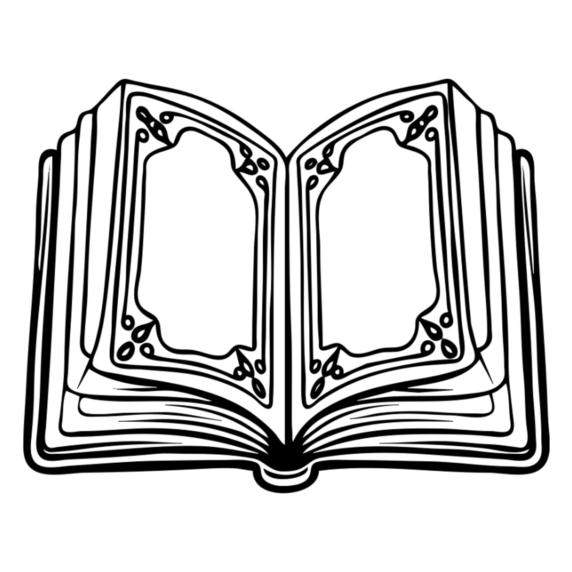 Open Quran mushaf with ornamental Islamic design sticker