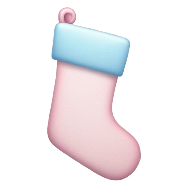 pastel blue and pastel pink christmas stocking sticker