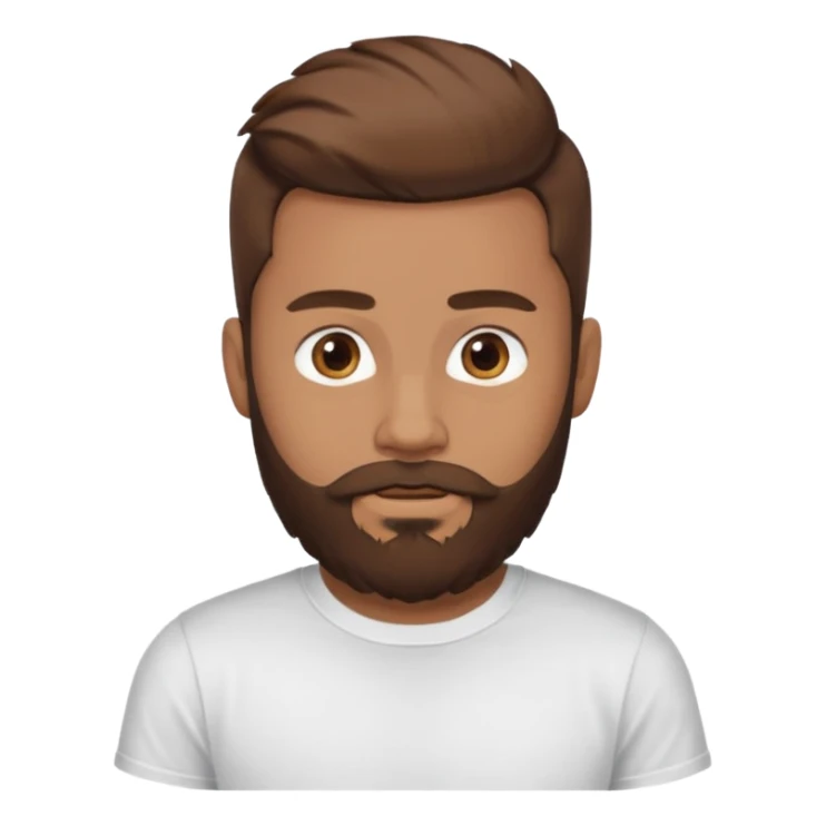 Junge, mit T-Shirt, wo drauf Sadik steht mit Bart und braune Haare sticker