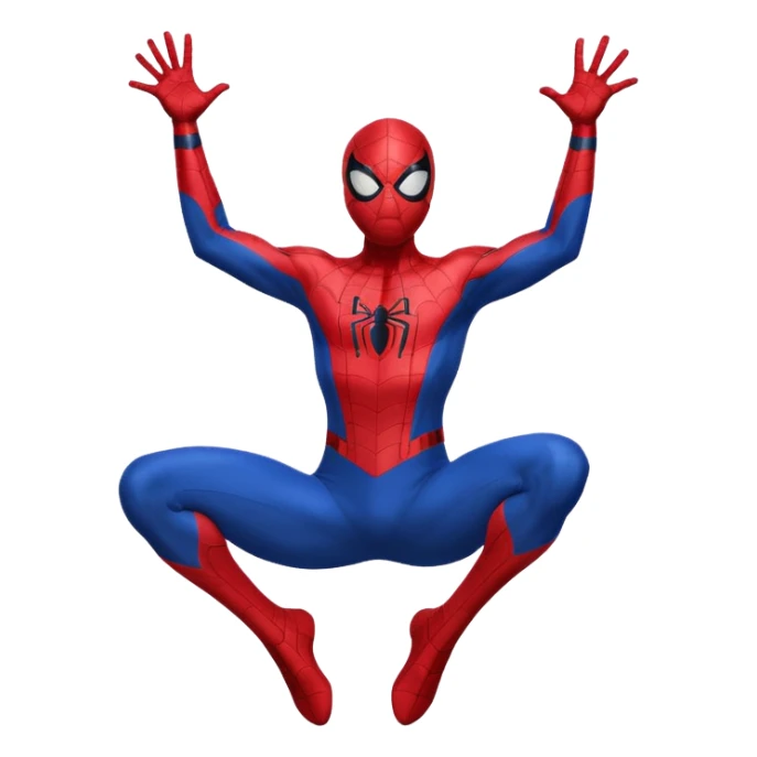 Spider-Man, raising his hands and joy sticker