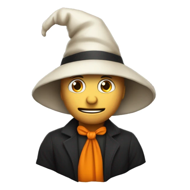 Solo la cabeza de Calabaza  de halloween con gorrito elegante con un espanta suegras sticker