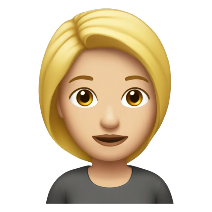 Una mujer von cabello rubio, con casco, un carro de basura sticker