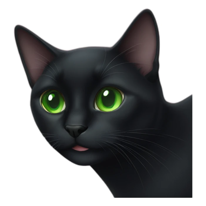 a black cat with green eyes Christmas sticker