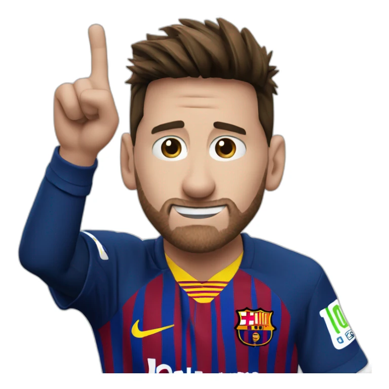 Messi Torjubel index fingers up sticker