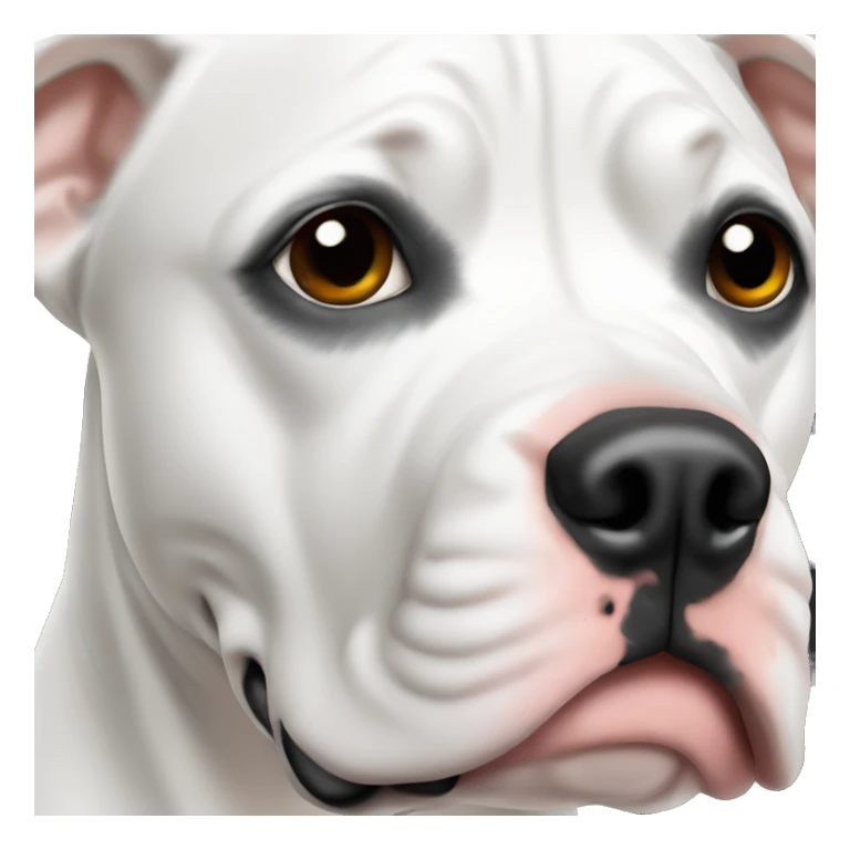 White pitbull with black spot on eye sticker