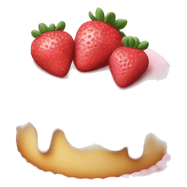 Light Pink strawberries and cream birthday cake  sticker