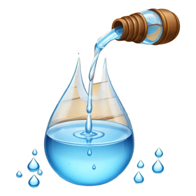 Water Spills from a glass to the floor  sticker