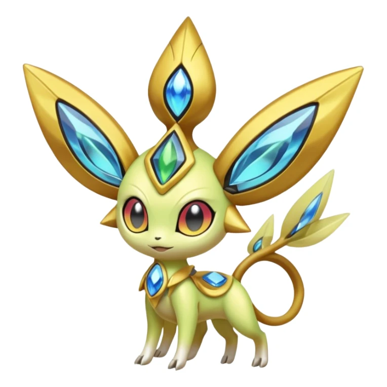 Futuristic Meloetta-Celebi-Cresselia-Jidachi-Victini-Protogen-Pokémon-Digimon-Fakémon-fusion-hybrid-creature sticker