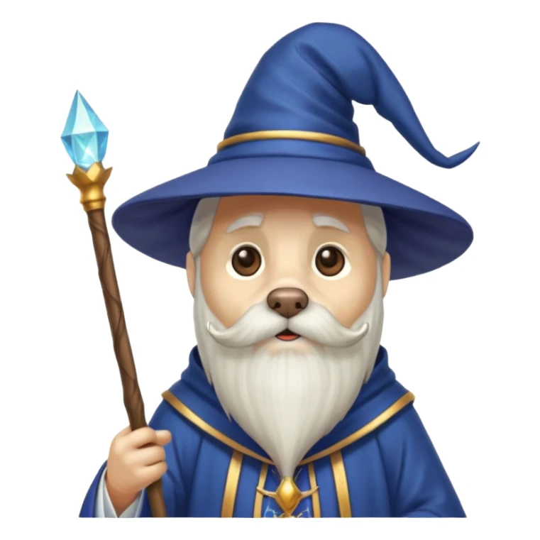 Dog wizard sticker