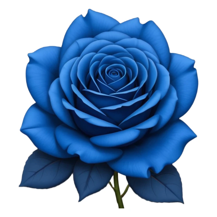 rose shape flower, no stem, now make it a vibrant and bold and darker shade of blue sticker