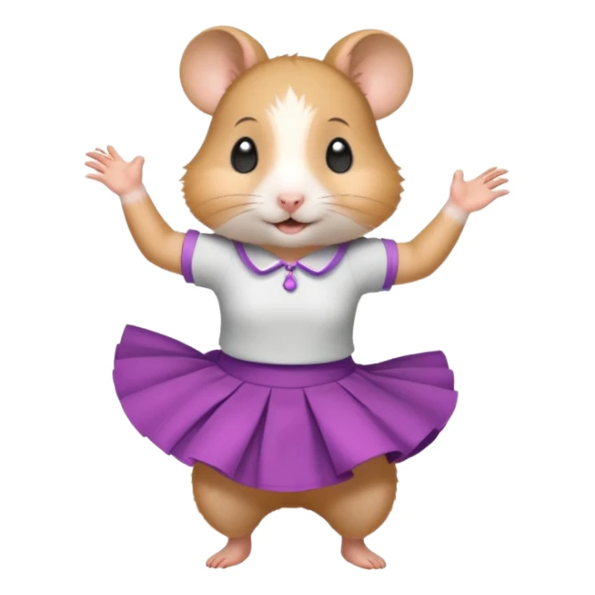 hamster girl dancing with skirt sticker