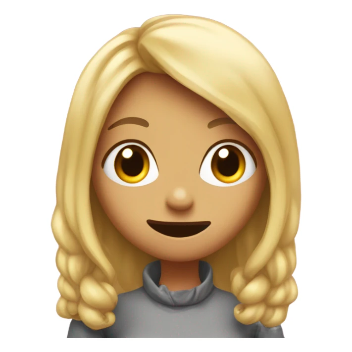 girl torso eyes looking to the side biting finger tip nervously sticker