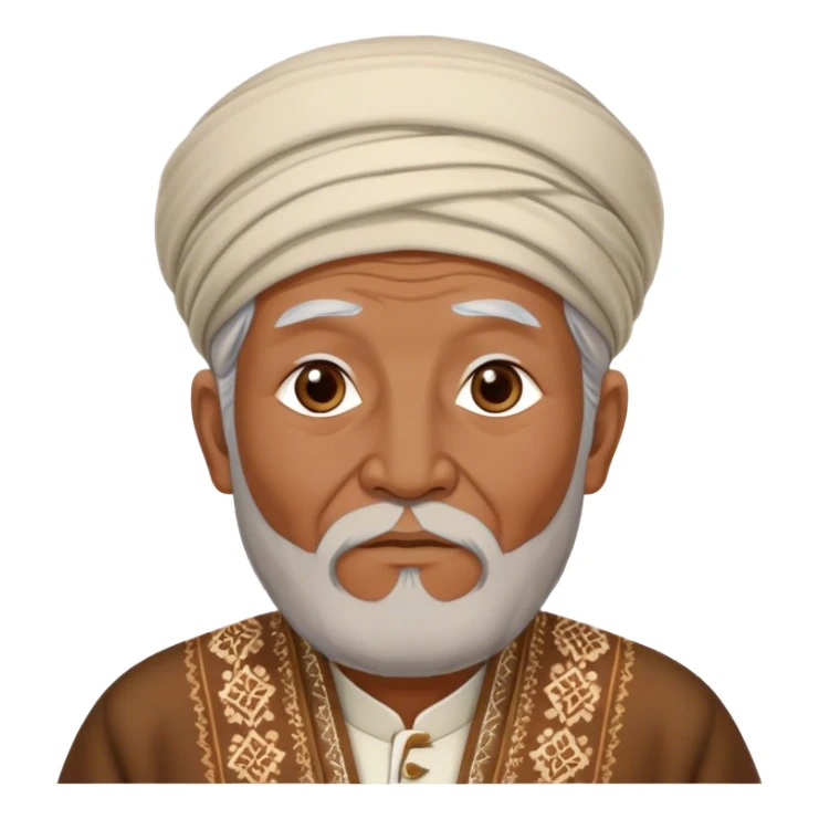 uzbek old man with national outfit  sticker