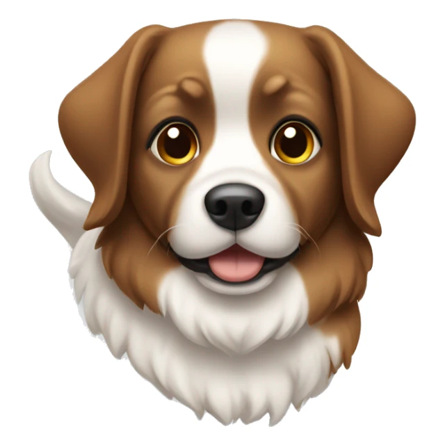 DOG BRWON AND WHITE  sticker