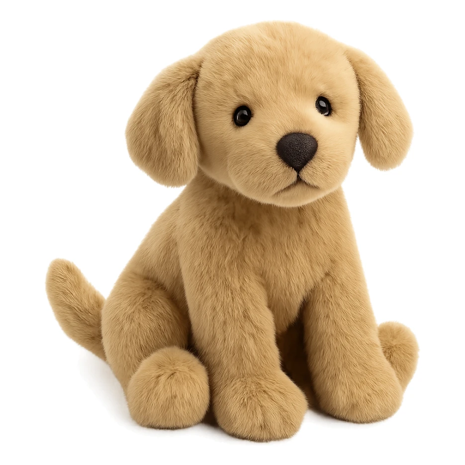 cute golden retriever puppy jellycat plushie sticker
