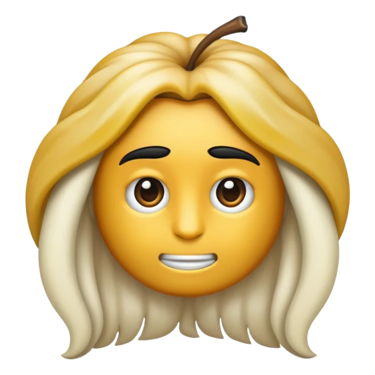 Emogi zumbir Apple cabelo longo preto com o braço estendido sticker