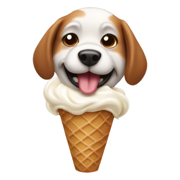 dog farting while eating ice cream sticker