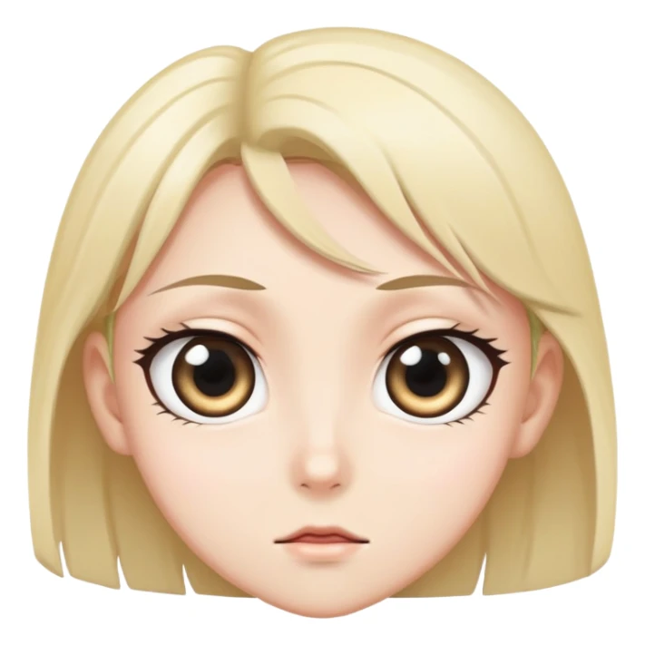 manga character with big expressive eyes sticker