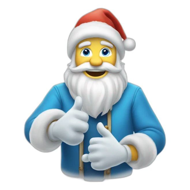 cool Father Frost hands Rock sign sticker