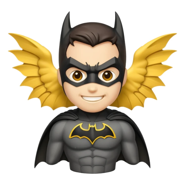 Batman emoji plzz give me wings alsi with this face like sticker